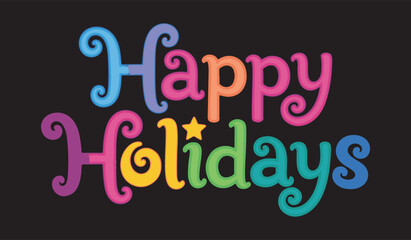 Colorful, playful script 