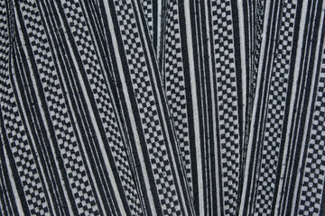 Textura o fondo de tela de camisa con cuadritos negros y blancos