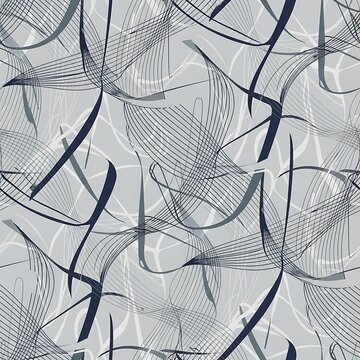 Abstract lines and curves in repeating pattern for background design