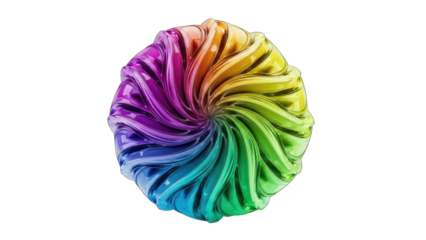 Colorful Swirl Abstract Design on White Background