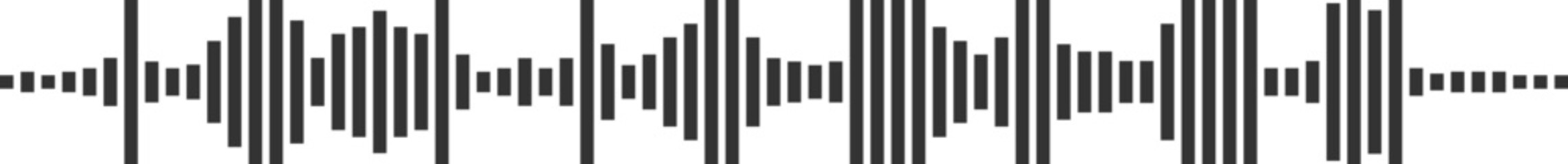 Symmetrical waveform for audio frequency visualization