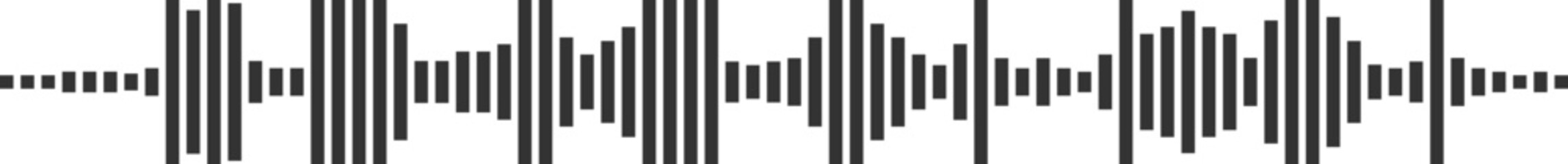 Tall waveform audio display in vector style
