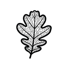 Geometric holly leaf abstract style outline vector illustration