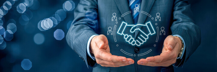 Business partnership and collaboration concept