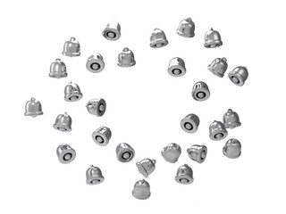 Chrome Bells Spiral Decoration