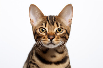 cat breed Arabian Mau on light background