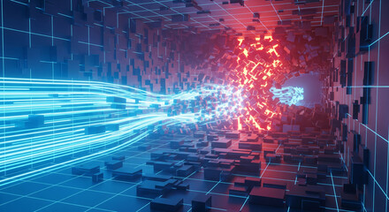 Bandwidth Choke Point Abstract Tunnel Vision