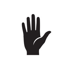 Obraz premium Black Hand Gesture Isolated on White Background