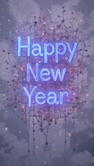 Happy New Year 2026 Fireworks Celebration Glittering Night Sky, Festive Lights, and New Year Wishes for a Bright Future