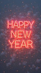 Happy New Year 2026 Fireworks Celebration Glittering Night Sky, Festive Lights, and New Year Wishes for a Bright Future