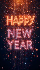 Happy New Year 2026 Fireworks Celebration Glittering Night Sky, Festive Lights, and New Year Wishes for a Bright Future
