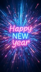 Happy New Year 2026 Fireworks Celebration Glittering Night Sky, Festive Lights, and New Year Wishes for a Bright Future