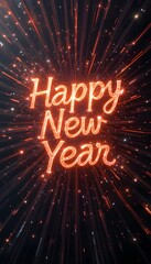 Happy New Year 2026 Fireworks Celebration Glittering Night Sky, Festive Lights, and New Year Wishes for a Bright Future