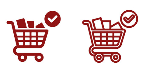 Checkout icon set multiple style collection