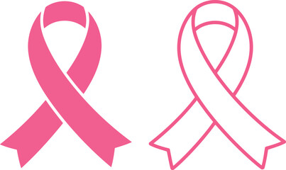 Breast cancer awareness ribbon symbol