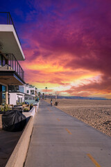 Fototapeta premium A gorgeous landscape at Newport Beach in Newport Beach California USA