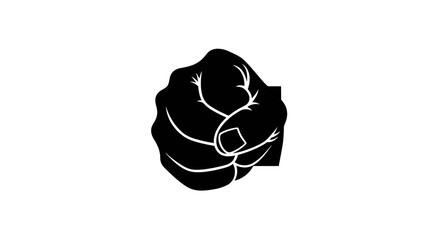 Empowering monochrome fist design symbolizes strength resistance and determination