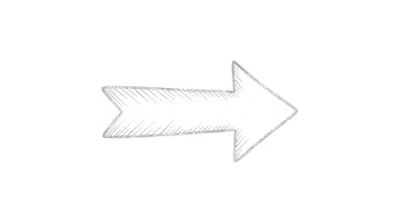 Hand-drawn directional arrow with subtle shading pointing to the right orientation