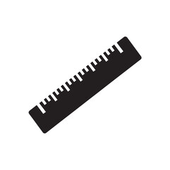 Fototapeta premium Measure and scale tool ruler for app ui and web design, minimalist vector icon