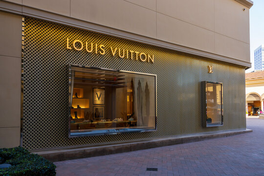 A Louis Vuitton display at the Neiman Marcus at Fashion Island in Newport Beach California USA
