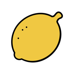 Fresh lemon illustration on white background 