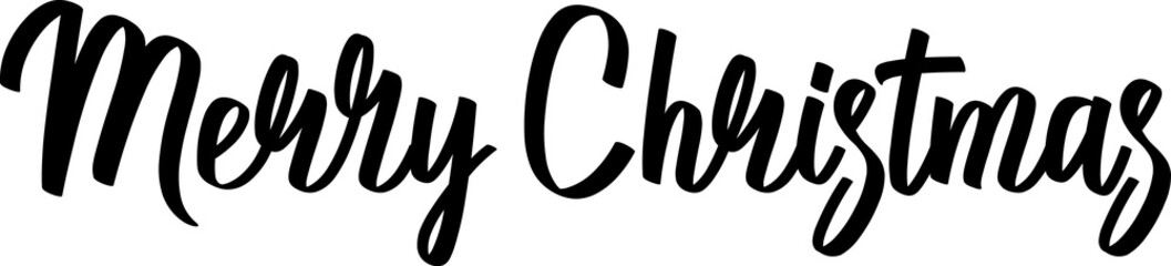 Merry christmas creative lettering hand drawn greeting