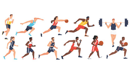 Sportsmen & Olympics  – World Championship, Digital Models & Editable Project Illustrations