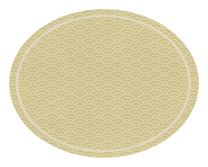 青海波柄のフレーム、正月、新年、吹き出し、装飾