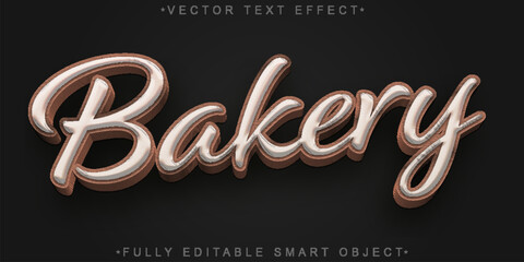 Bakery Pastry Sweet Treats Vector Fully Editable Smart Object Text Effect
