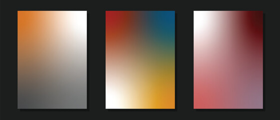 Cover design with color gradation. Set of gradient cover. Suit for banner, book cover, annual report, invitation, and others