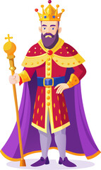 Majestic Emperor in Golden Crown and Royal Regalia