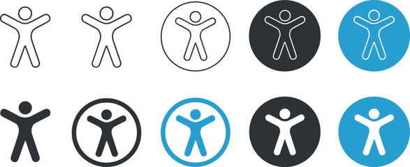 comprehensive set of accessibility icon accessibility, icon, symbol, universal, design variations for universal design