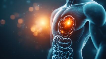 Human anatomy heart organ internal medical 3 d rendering illustration