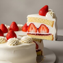 cake with strawberries