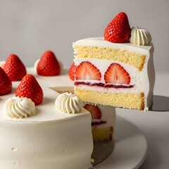 cake with strawberries