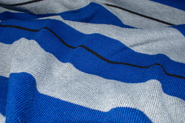 Fondo de tejido de lana de jersey azul y gris