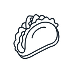 taco icons minimalist flat style design, taco Vector illustration  on white background