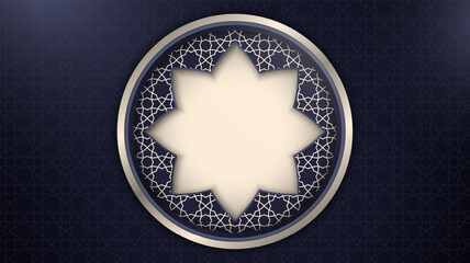 Islamic background with islamic ornamental pattern on simple mandala design