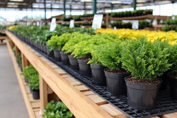 Nursery offers a variety of potted plants