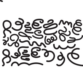 set of calligraphic design elements