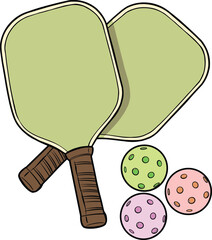 Pickleball Paddles and Balls