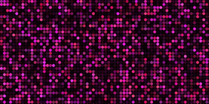 Seamless Pattern of Bright Pink and Magenta Digital Mosaic Dots Background