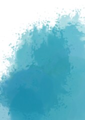 Obraz premium blue water splash watercolor motif model 8