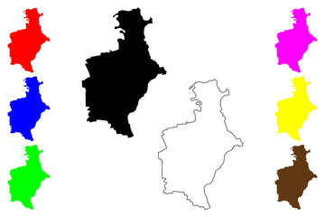 Baliwag city (Central Luzon Region, Republic of the Philippines, ROP) map vector illustration, scribble sketch Baliuag map