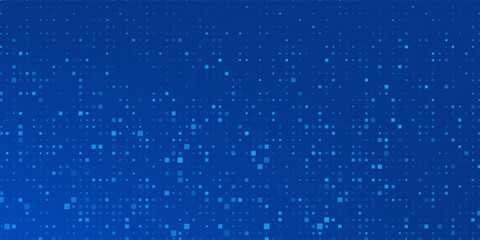 Fototapeta premium Blue Tech Finance Fintech Background Abstract Pixel Pattern. Abstract Business Tech Science Vector Backdrop.