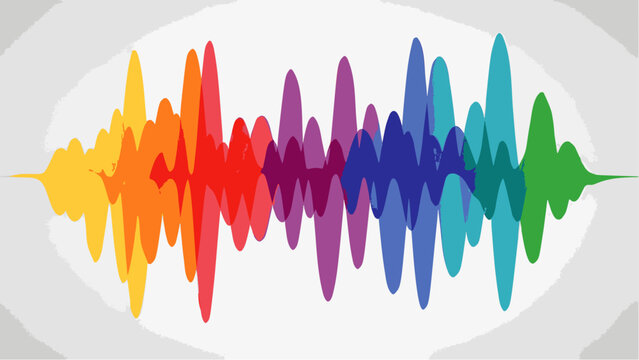 The Beauty of Rainbow Soundwaves: An Abstract Design to Elevate Your Visual Creations