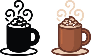 Hot chocolate mug icon