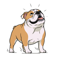 Cute Dog Illustration – Friendly Pet Animal Vector