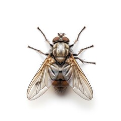 Close-Up Fly Isolated on White