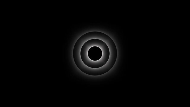 Animation of circular electric wave spreading with transparent channel. Radio Waves in Circle Form, Radio wave signal animated background. Technology radio waves signal icon animation. Radar icon
